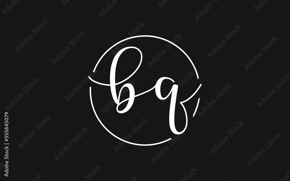 bq or qb Cursive Letter Initial Logo Design, Vector Template bq or qb Cursive Letter Initial Logo Design, Vector Template