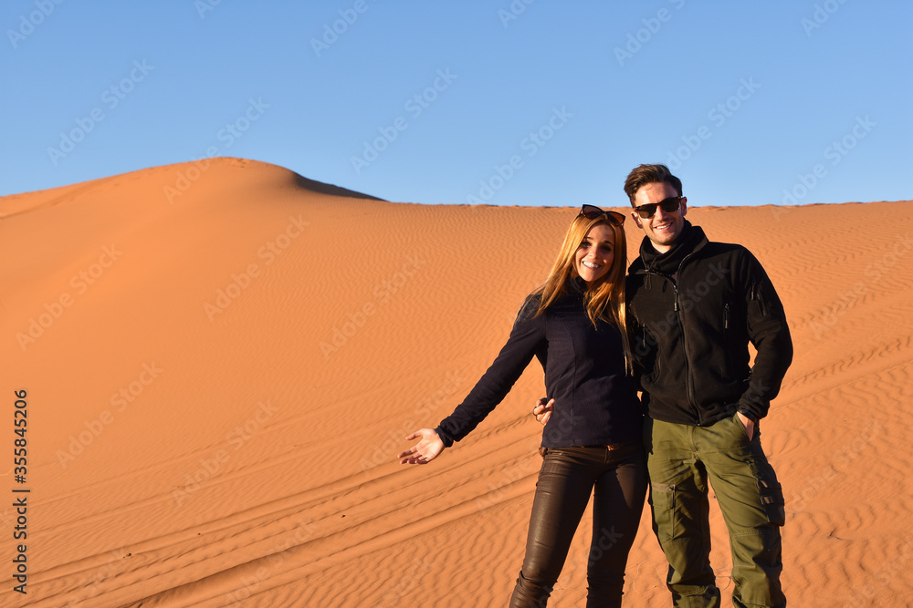 Couple enjoying the desert