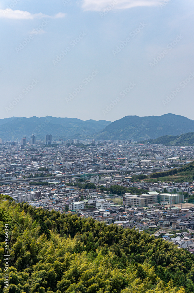 梶原山から見た静岡市の街並み