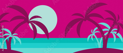isola tropicale, spiaggia, palme, estate