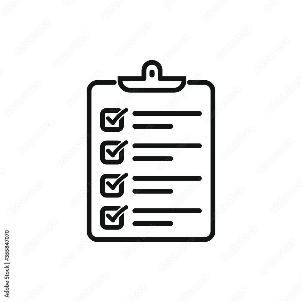 Checklist icon flat vector design Checklist icon flat vector design