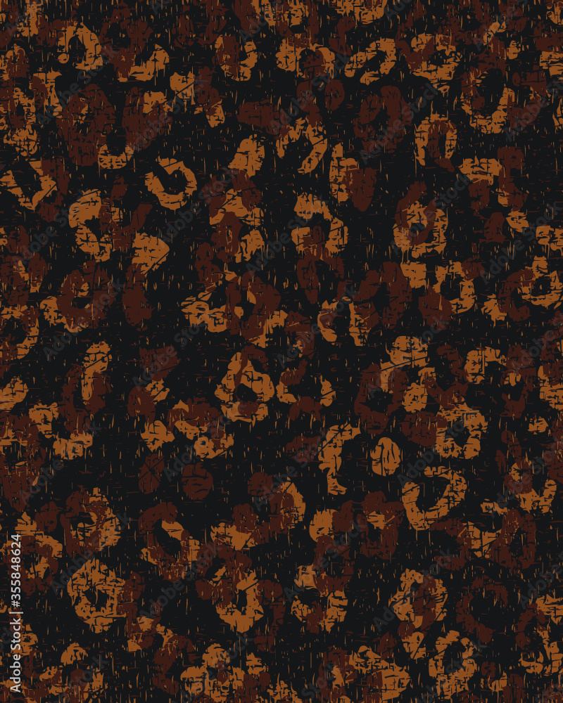 Animal skin seamless print. leopard texture with a graphic slogan. Animal skin seamless print. leopard texture with a graphic slogan.