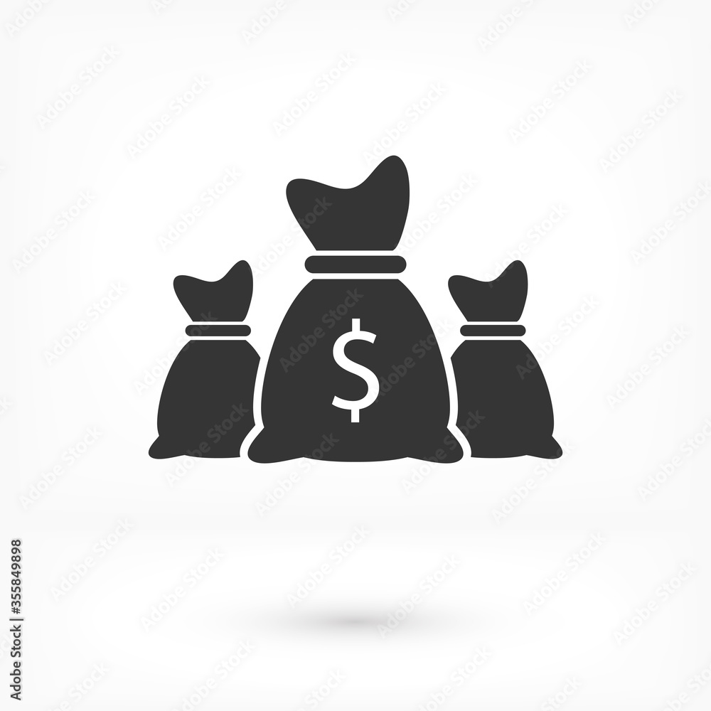 Fototapeta premium Money bag icon. lorem ipsum Flat Design JPG