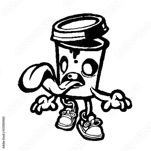 Capuccino Vector Graffiti Character