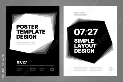 Simple template design with typography for poster, flyer or cover.