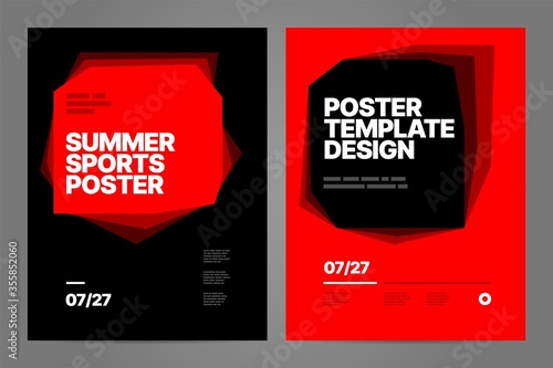 Simple template design with typography for poster, flyer or cover.