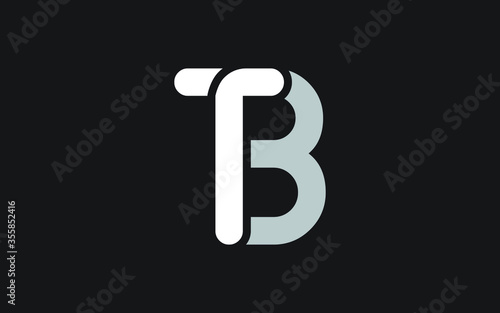 BT or TB Letter Initial Logo Design, Vector Template
