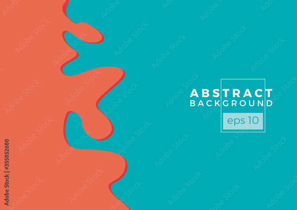 Waving Colorful Vector Background. Illustration in red and blue marine