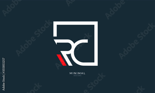 Alphabet letter icon logo RC