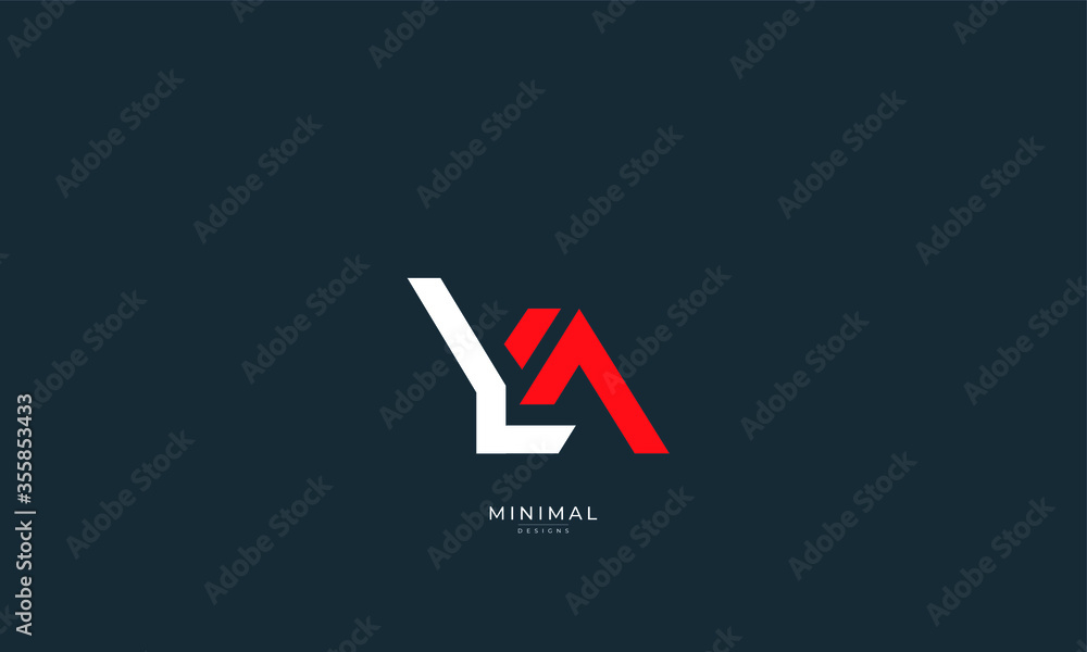 Alphabet letter icon logo YA Alphabet letter icon logo YA