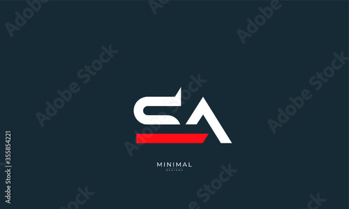 Alphabet letter icon logo SA photo