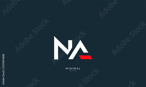 Alphabet letter icon logo NA photo