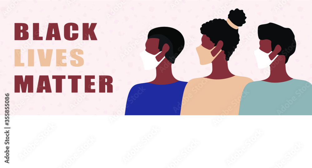 Black lives matter web banner, multinational,african american, protesting for their rights.flat vector racism,struggle for rights, society, social issues, america, united states, rallies, blm poster Black lives matter web banner, multinational,african american, protesting for their rights.flat vector racism,struggle for rights, society, social issues, america, united states, rallies, blm poster