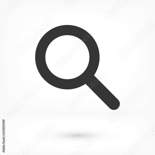 Magnifying glass vector icon or search icon, flat vector icon graphics on isolated vector icon background.