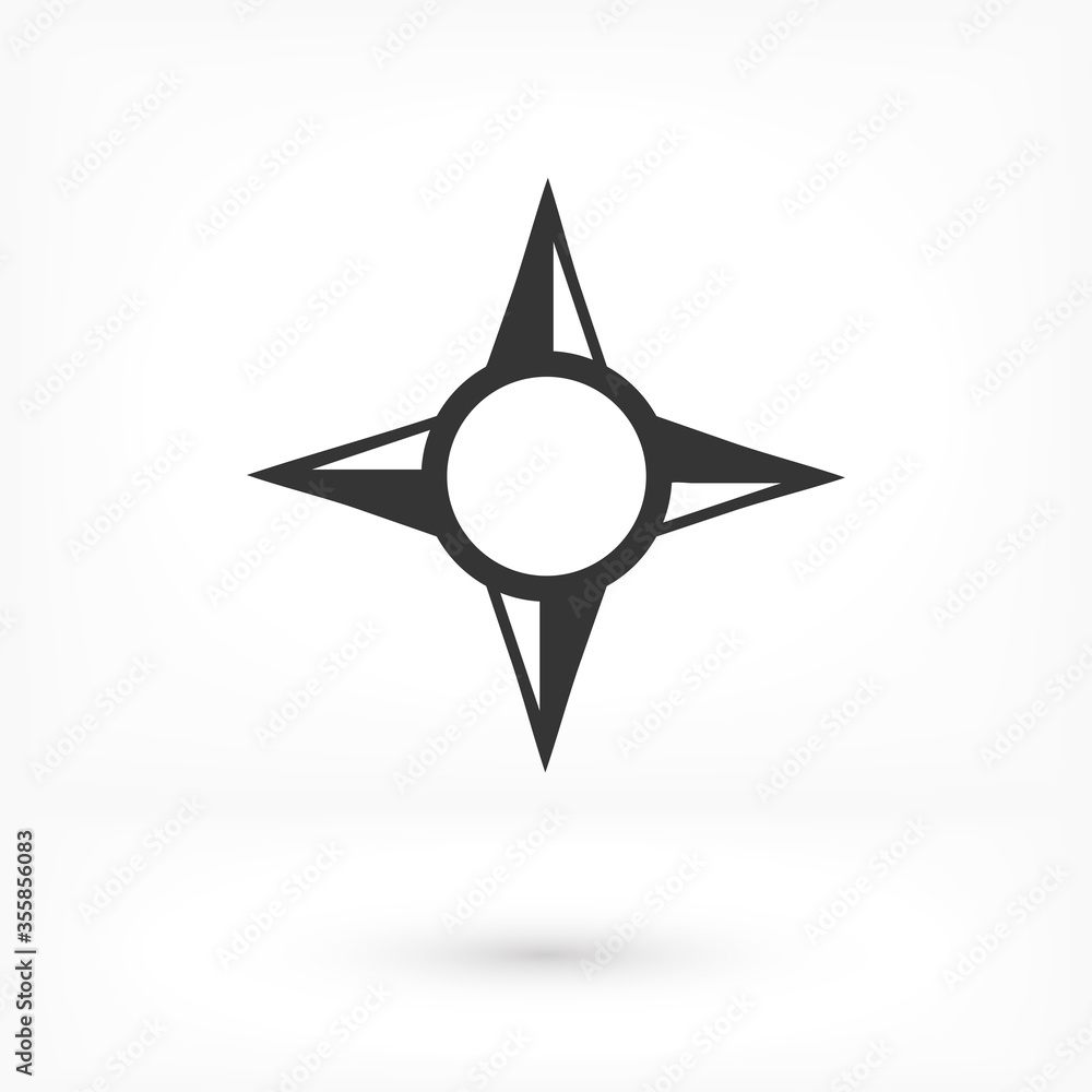 Compass icon vector. Compass navigation symbol illustration. icon vector Simple design on white background icon vector Compass icon vector. Compass navigation symbol illustration. icon vector Simple design on white background icon vector