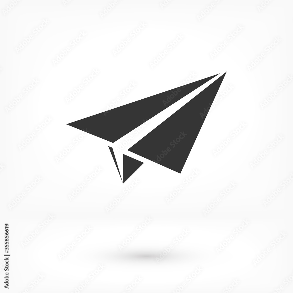 paper plane send message vector icon on a white background. paper airplane flat icon for web, mobile and paper plane send message vector icon on a white background. paper airplane flat icon for web, mobile and