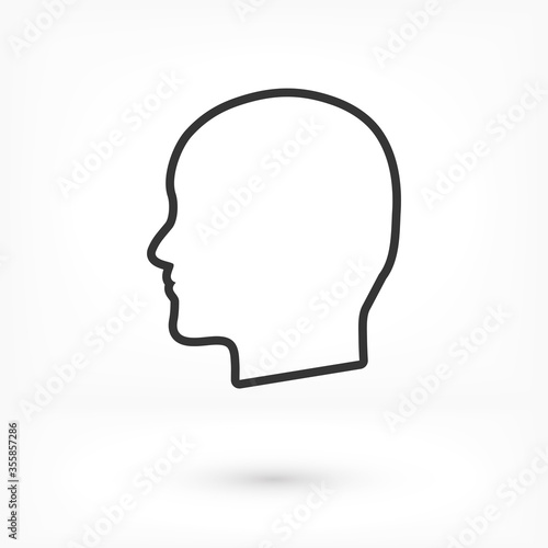 black silhouette vector icon of the profile of the human head.vector icon flat vector vector icon illustration