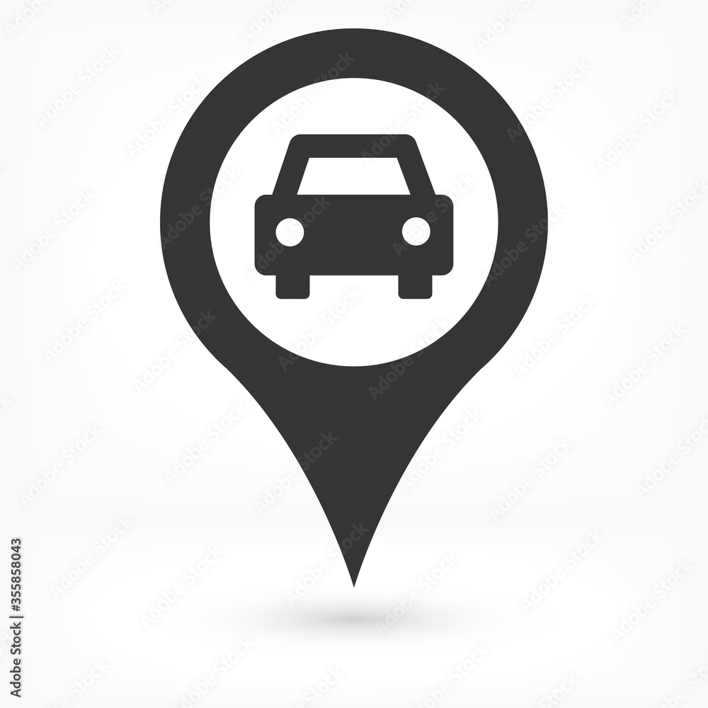 Car logo vector icon. Automotive pointer. Vehicle locator. Delivery and car shop concept.vector icon Travel application element.vector icon Taxi sign. Flat simple line Car logo vector icon. Automotive pointer. Vehicle locator. Delivery and car shop concept.vector icon Travel application element.vector icon Taxi sign. Flat simple line
