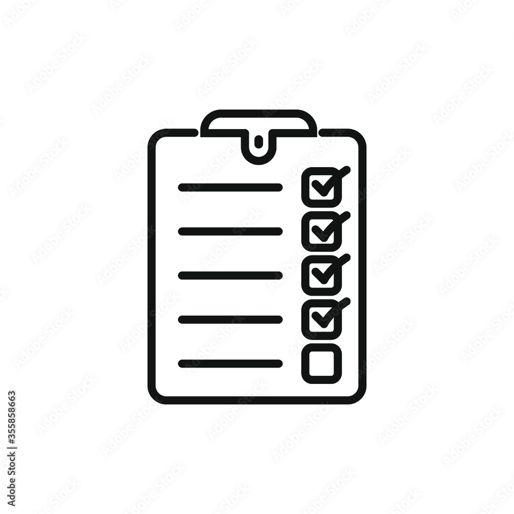 Checklist icon flat vector design Checklist icon flat vector design