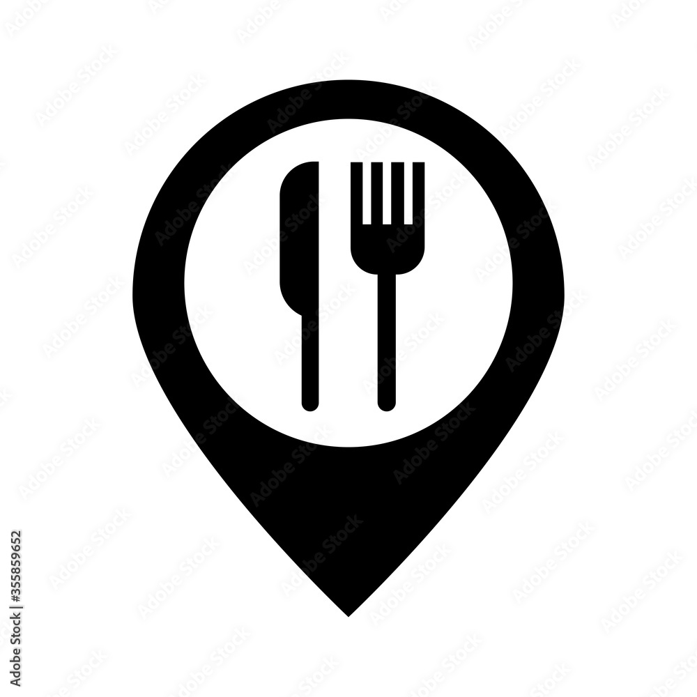 knife with fork cutleries line style knife with fork cutleries line style