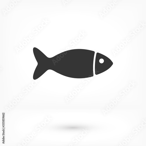 Fish vector icon isolated, aquarium fish silhouette illustration.vector icon Colorful cartoon vector icon flat aquarium fish icon for your design