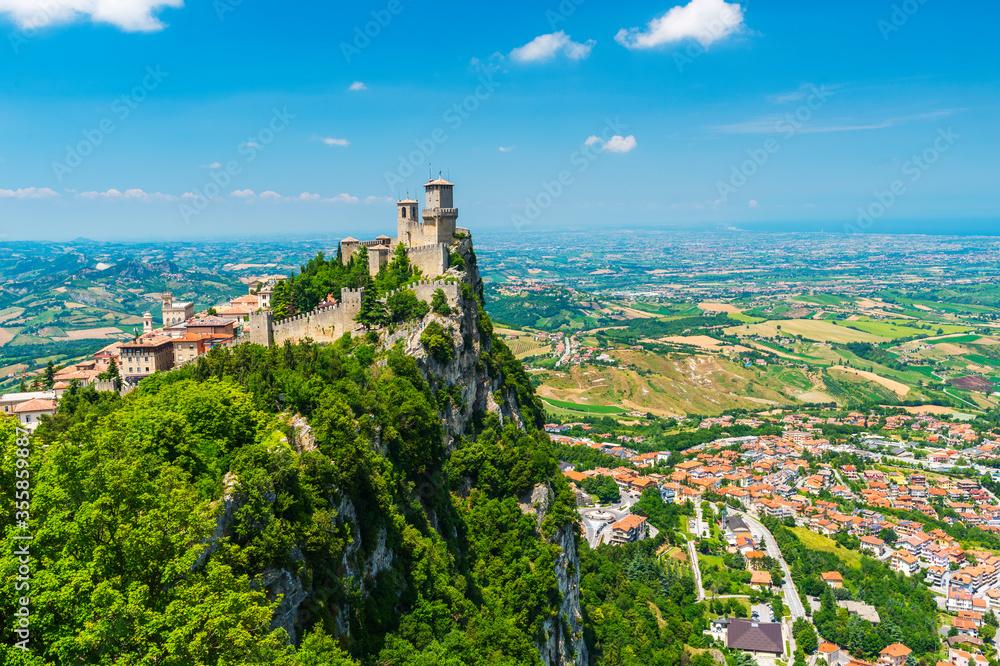 Guaita Tower above the Republic of  San Marino