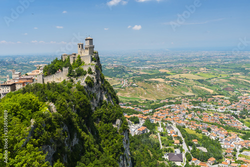 Guaita Tower above the Republic of San Marino
