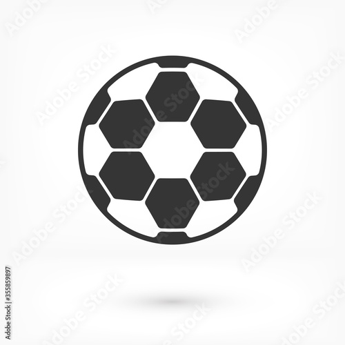 Soccer ball vector icon. Soccer ball isolated on a white background. Vector logo illustration.vector icon  Football sport symbo © Stanislav