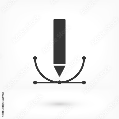 Vector writing and vector icon painting tools icons set: pencil, vector icon  feather, fountain pen, brush, pen, vector icon  marker, mechanical pencil