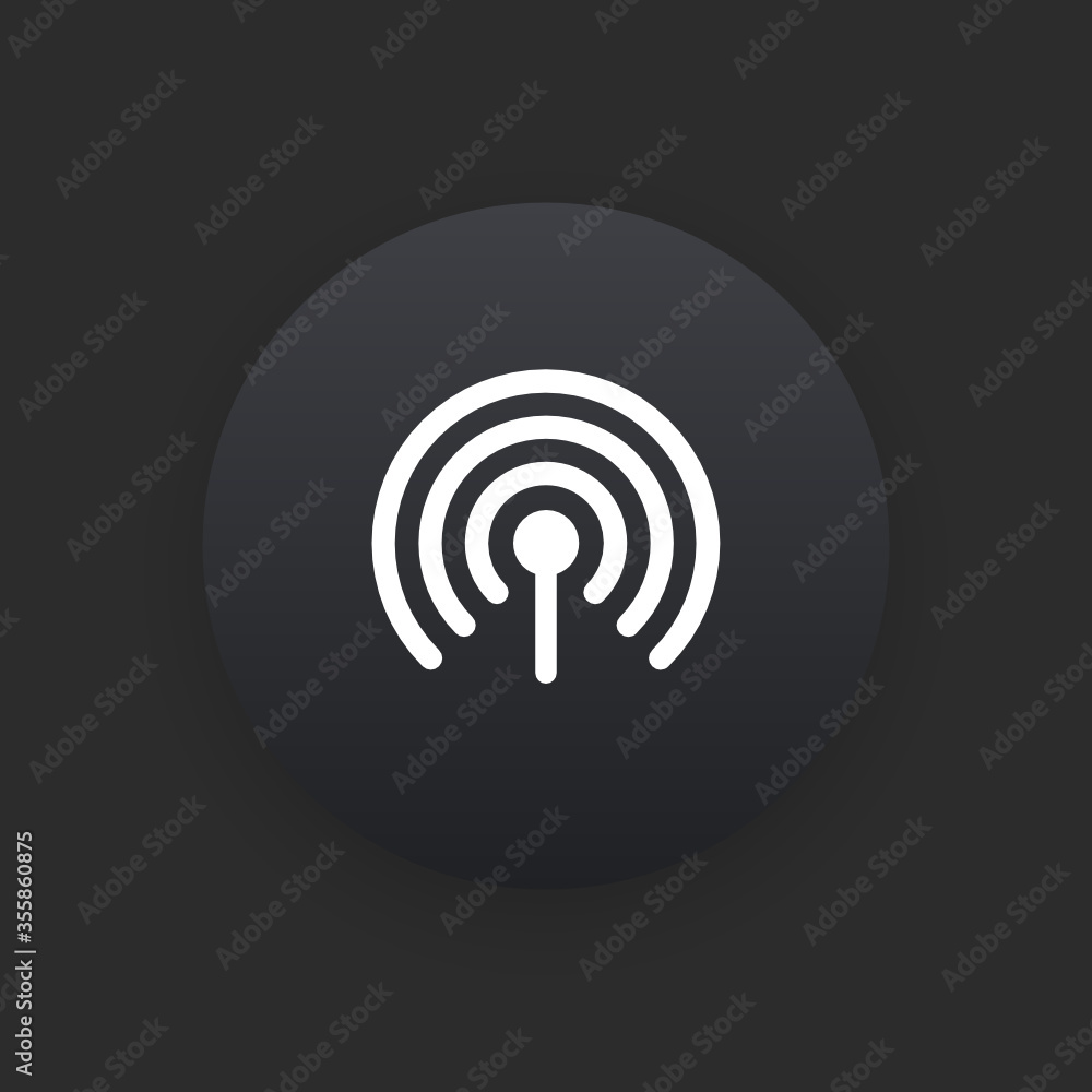 WiFi - Matte Black Web Button WiFi - Matte Black Web Button