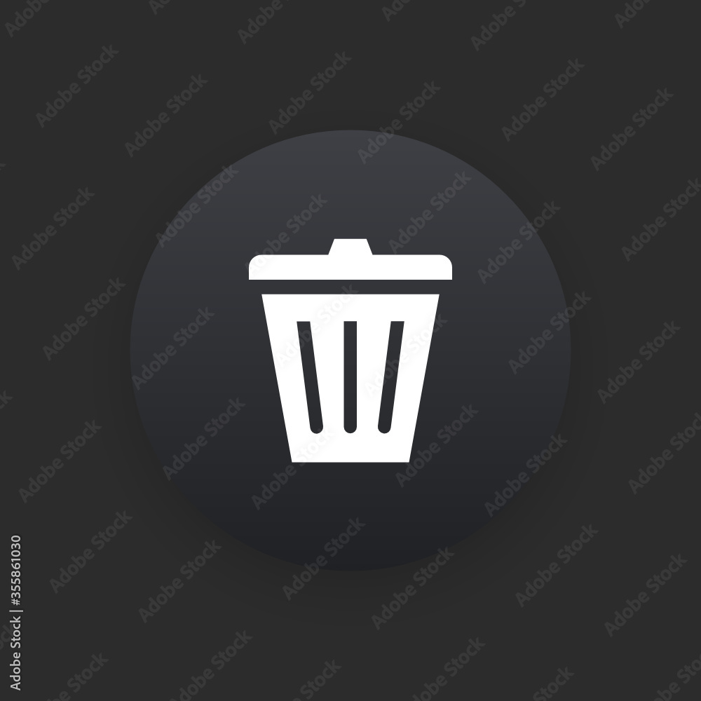 Bin - Matte Black Web Button Bin - Matte Black Web Button