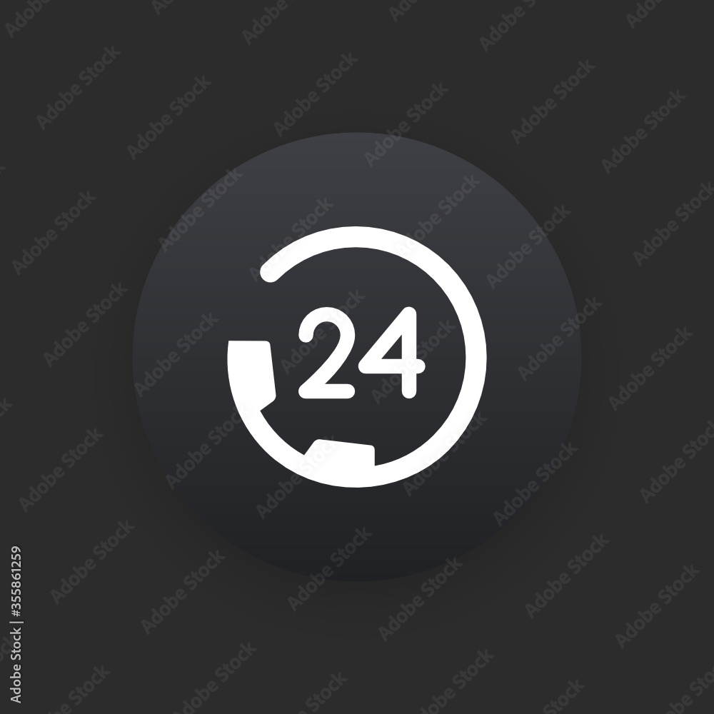 Emergency Helpline - Matte Black Web Button Emergency Helpline - Matte Black Web Button