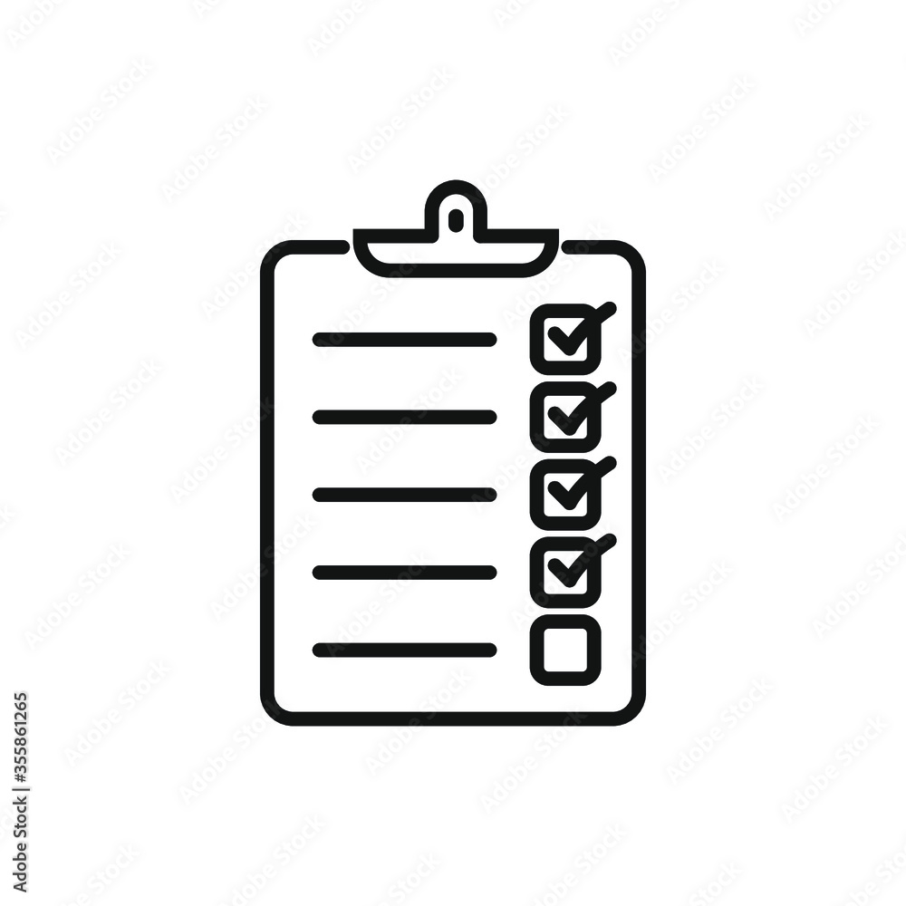 Checklist icon flat vector design Checklist icon flat vector design