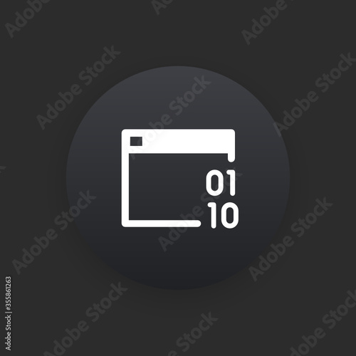 Coding -  Matte Black Web Button