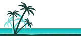  isola tropicale, spiaggia, palme, estate