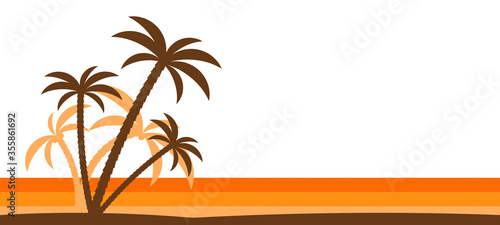  isola tropicale, spiaggia, palme, estate