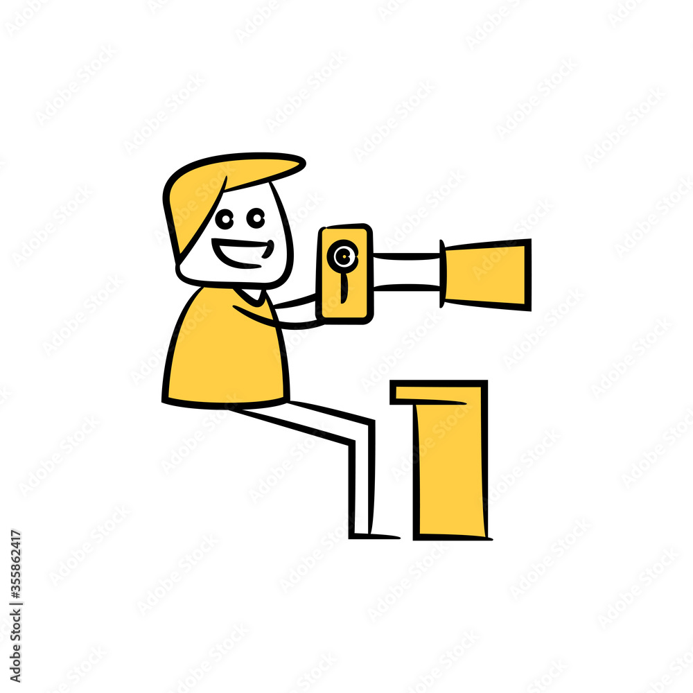 photographer and camera yellow stick figure theme photographer and camera yellow stick figure theme