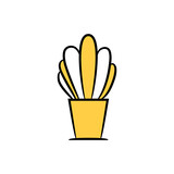 icon yellow hand drawn design