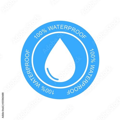 waterproof icon for product that water resistant especially for technology vector illustration design
