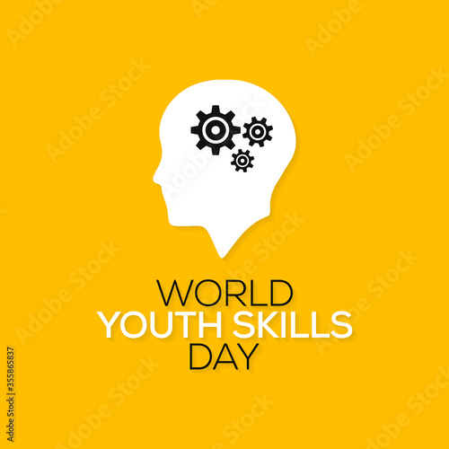Vector illustration on the theme of World Youth skills day observed each year on July 15 across the globe.