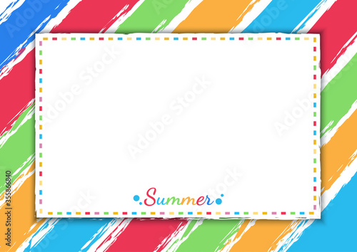 Colorful frame for summer season.