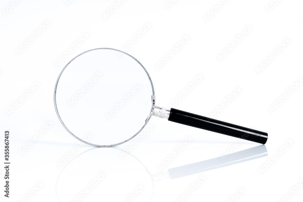 Magnifier glass tool with white background Magnifier glass tool with white background