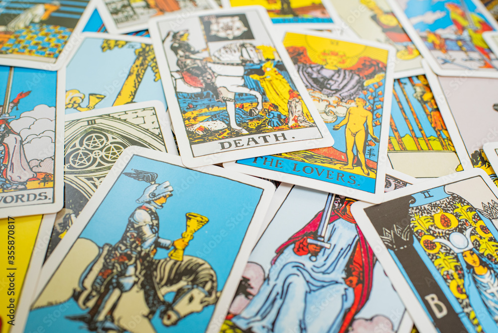 A deck of tarot cards. Fortune telling, prediction. Magic