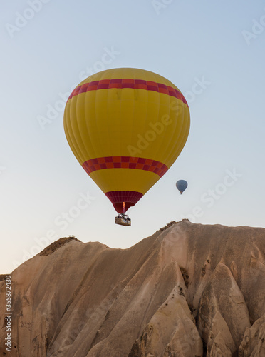 Hot air balloon isolated on white background © resul