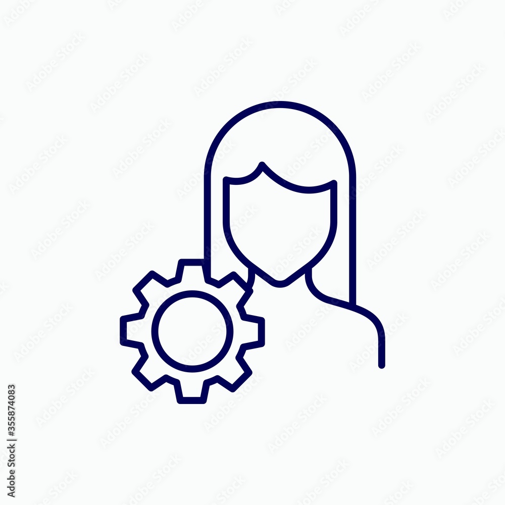Outline account settings icon.Account settings vector illustration. Symbol for web and mobile Outline account settings icon.Account settings vector illustration. Symbol for web and mobile