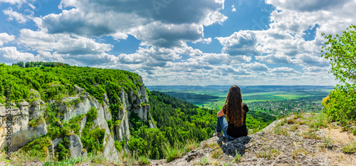 Panoramablick an den Klippen von Madara, Bulgarien