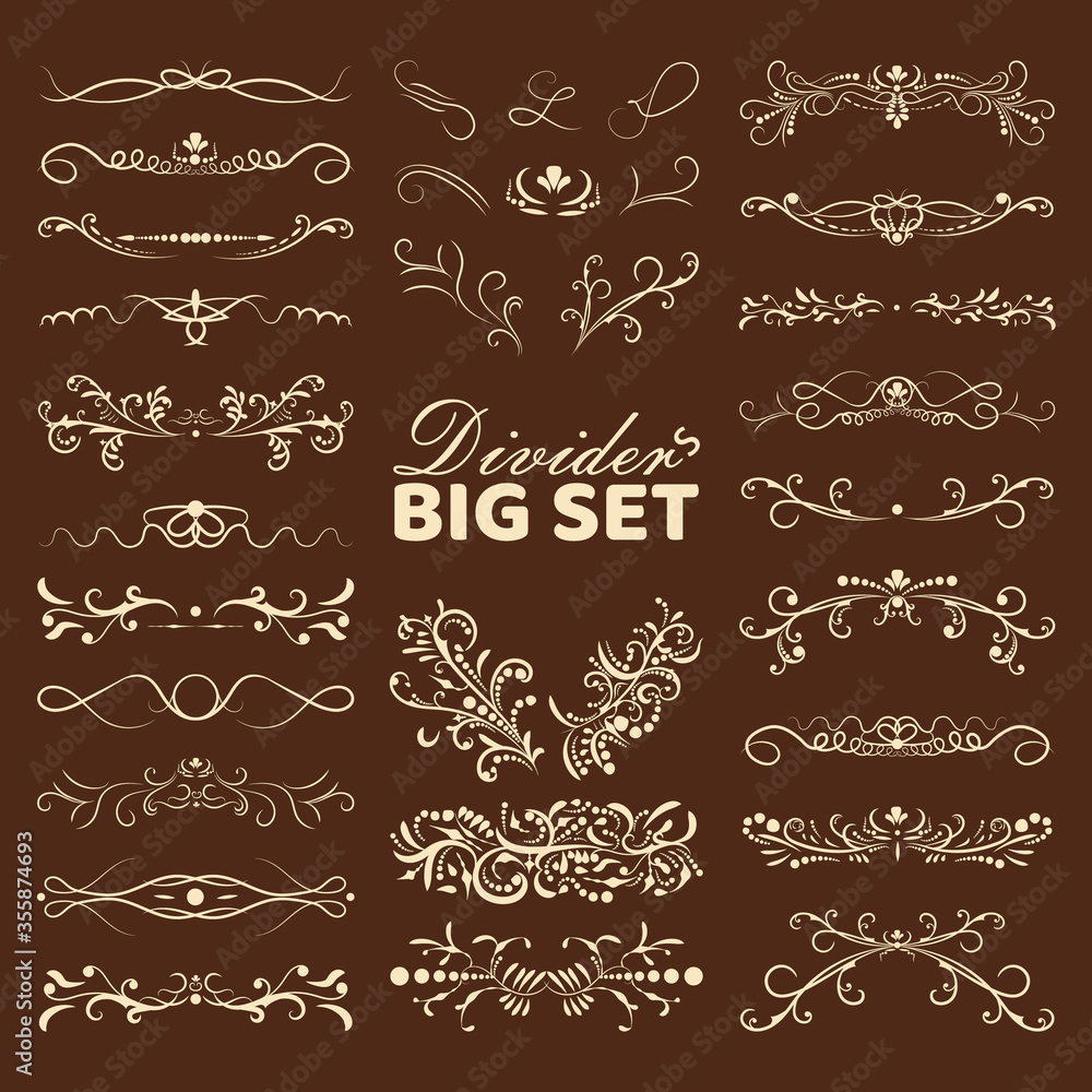 Big set of decorative flourishes hand drawn dividers. Victorian Collection ornate page decor elements banners, frames, dividers, ornaments and patterns. design elements. Jpeg Big set of decorative flourishes hand drawn dividers. Victorian Collection ornate page decor elements banners, frames, dividers, ornaments and patterns. design elements. Jpeg