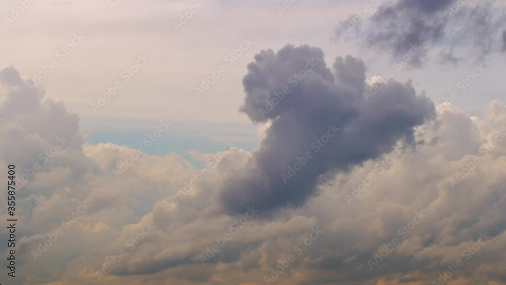 Timelapse changing white clouds to dark rainy storm clouds Timelapse changing white clouds to dark rainy storm clouds