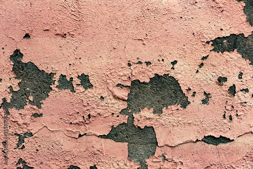 Pink cement wall texture for background and design art work