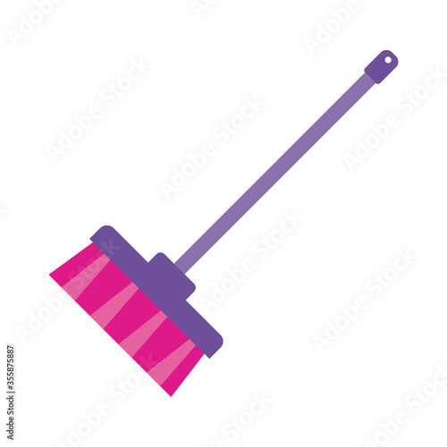 broom tool cleaning flat style